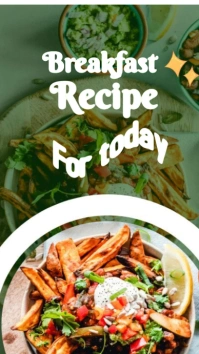 Green Joyful Instagram Story Bookcover Recipes Instagram Story template