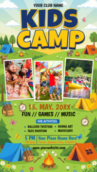 Green Joyful Kids Camp Instagram Story Instagram-Story template