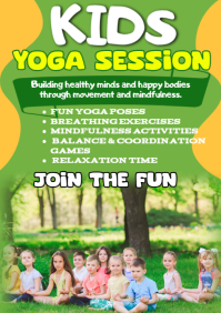 Grøn Kids Yoga Session A4 Template