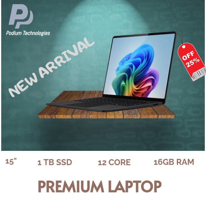 Green Joyful Laptop Sales Offer  Instagram Post template