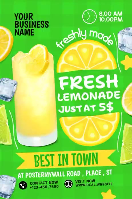 Lemonade Design Ad Lemonade Promotion Posters Template | PosterMyWall