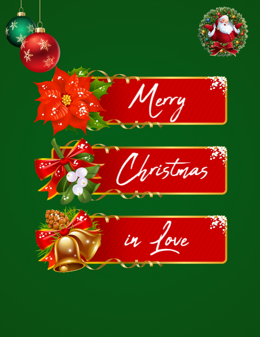 Green Christmas Greeting Flyers Template | PosterMyWall