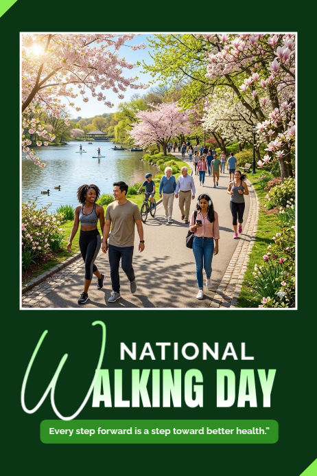 National Walking Day Posters Template | PosterMyWall