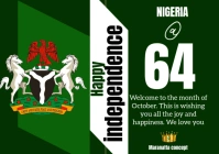 Green Joyful Nigeria Independence A3 template