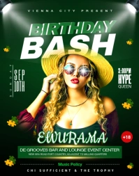 Green Joyful Party Flyer Template Poster/wallboard