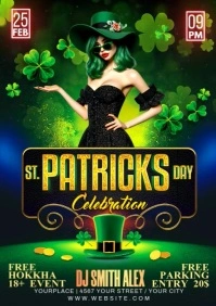 Green Joyful Saint Patrick's A1 template