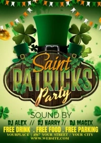 Green Joyful Saint Patrick's A1 template