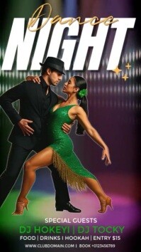 Green Joyful Salsa Dance Instagram Reel template