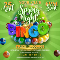 Green Joyful Spring Bingo Night Event Instagram Post Video template