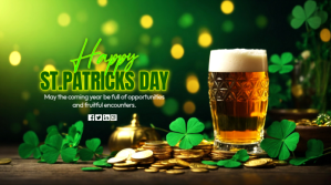 Green Joyful St. Patrick's Day Celebration Digital Display Digitale Vertoning (16:9) template