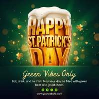 Green Joyful St. Patrick's Day Celebration Instagram Post Video template