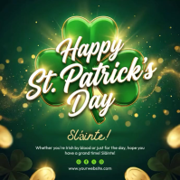 Green Joyful St. Patrick's Day Celebration Instagram Post Video Instagram-Beitrag template
