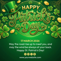 Green Joyful St. Patrick's Day Celebration Instagram Post template