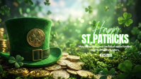 Green Joyful St. Patrick's Day Digital Display Video template