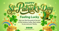 Green Joyful St. Patrick's Day Facebook Shared Image template