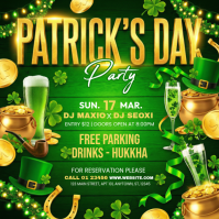 Green Joyful St. Patrick's Day Party Instagram Post template