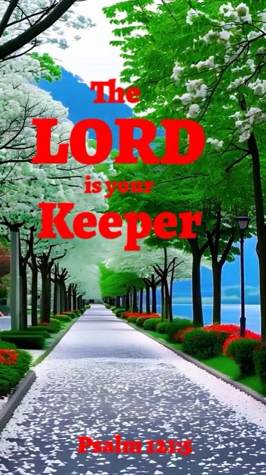 Green Joyful The Lord Is Your Keeper  Instagram Reel template