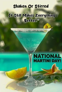 Green Joyful This Vibrant And Tropical Poster Design Celebrates National Martini Day Pinterest Graph template