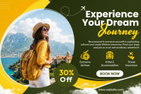 Зеленый Travel Adventure Plakat Template