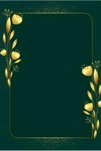 Green Joyful Wedding Invitation Background  Poster template
