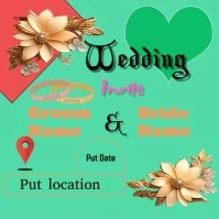 Green Joyful Wedding Invitations  Logo template