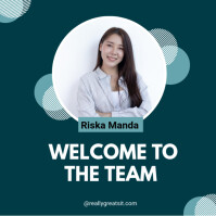 Green Joyful Welcom To Team Instagram Post template