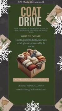 Green Joyful Winter Instagram Story template