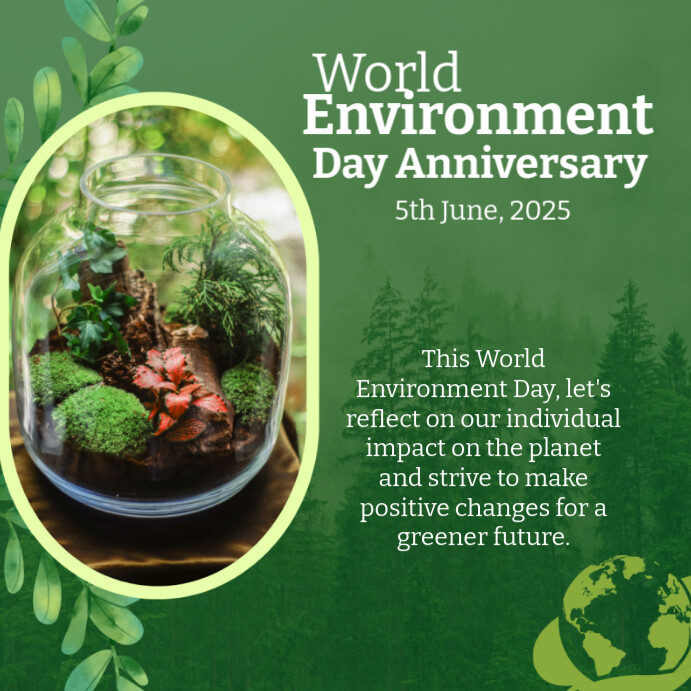 Modèle Green Joyful World Environment Day Instagram Post | PosterMyWall