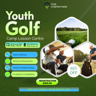 Green Joyful Youth Golf Instagram Post Instagram-opslag template