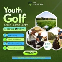 Green Joyful Youth Golf Instagram Post template
