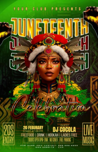 Green Juneteenth Celebration Tabloid Video template