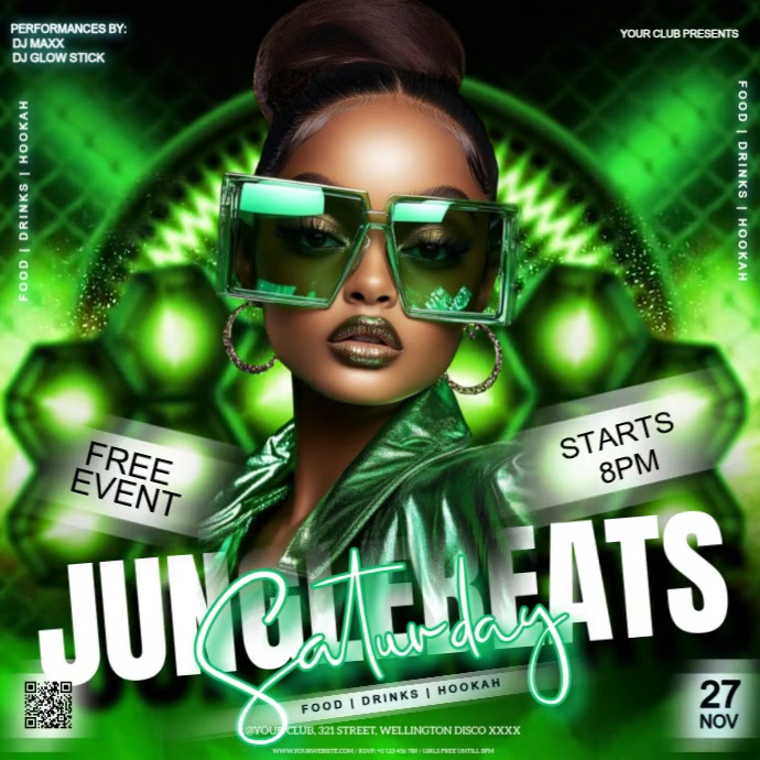 Copy of Green Jungle Party Event Ad Design Template | PosterMyWall