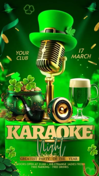 Green Karaoke Night Digital Display Video template