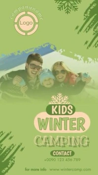 Green  Kids Winter Camp  Instagram Reel template
