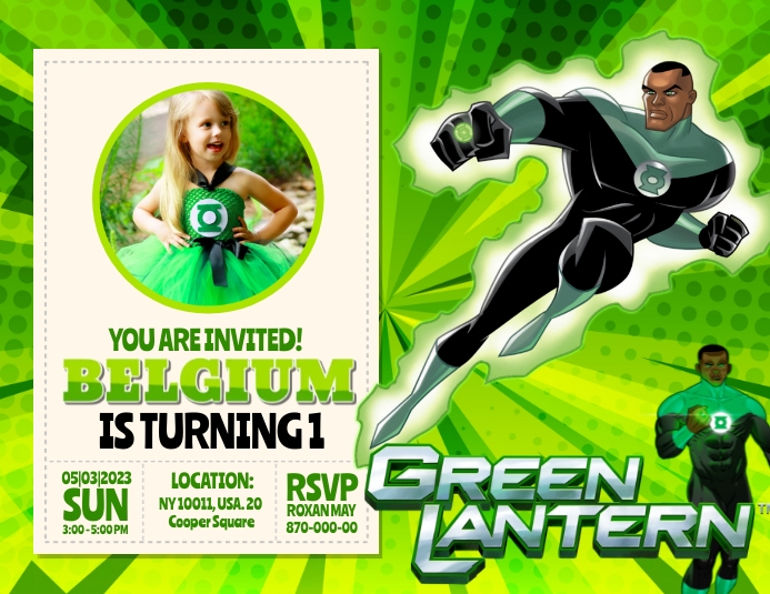 Green Lantern Template PosterMyWall
