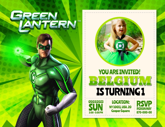 Green Lantern Template PosterMyWall