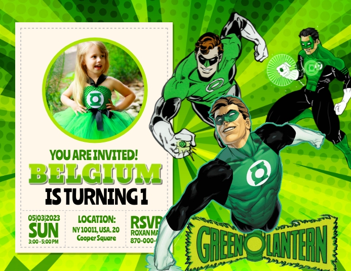 Green Lantern Template PosterMyWall