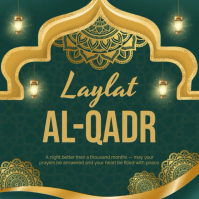 Green Laylat Al-qadr Instagram Post template