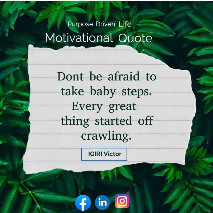 Green  Life Quotes Instagram Post Iphosti le-Instagram template