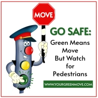green light go move sign and Traffic Control and Road Saf Square (1:1) template