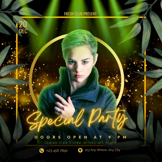 Green Light Special Party Flyer Template PosterMyWall