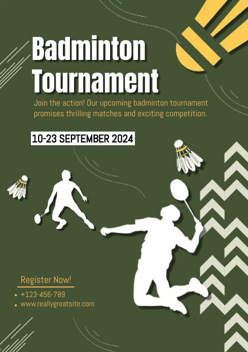 Green List-based Badminton A4 template