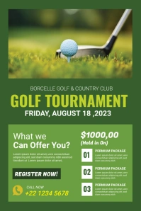 Green List-based Golf Tournament   Pinterest template