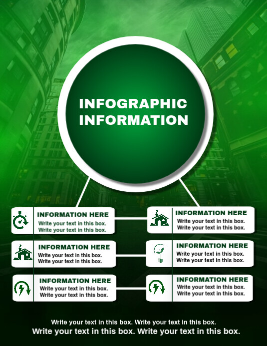 Green List-based Infographic Template Design Flyer (us Letter)