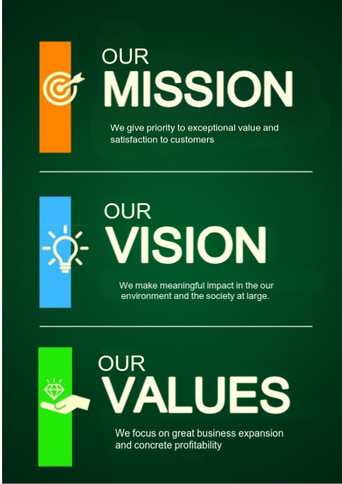 Green List-based Our Mission Statement  A4 template