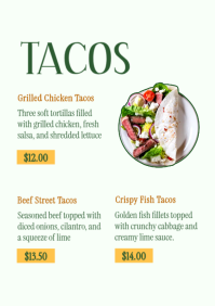 Green Restaurant Menu A4 Template - Page 2