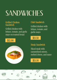 Green Restaurant Menu A4 Template - Page 4