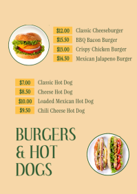 Green Restaurant Menu A4 Template - Page 3