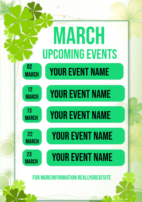 Copy of Green March Events A4 | PosterMyWall