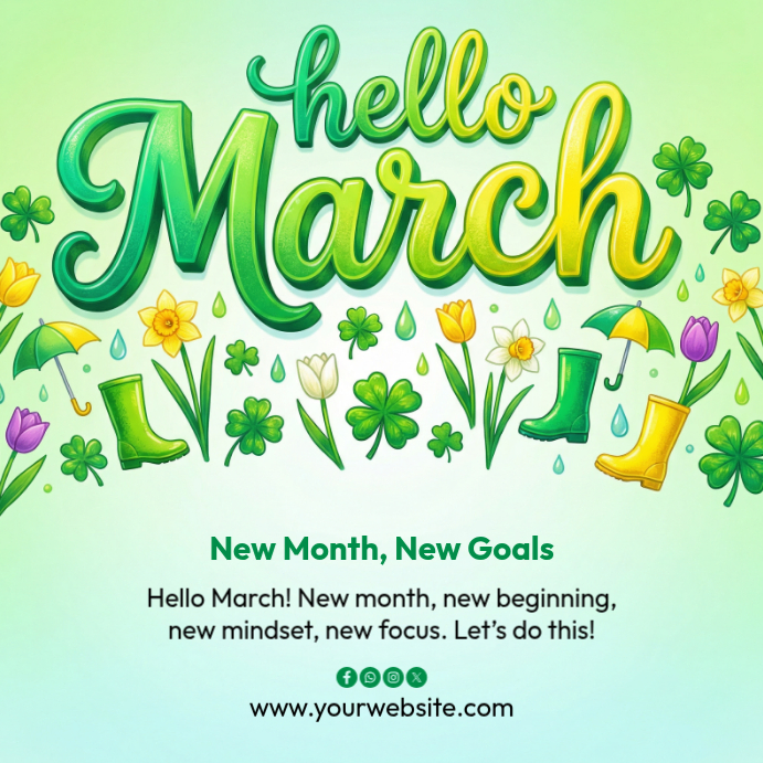 March Motivation Square Template | PosterMyWall